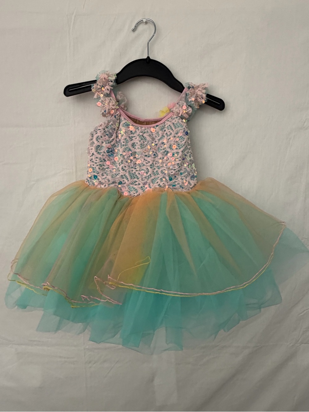 Girls’ Sequin Lace Dance Costume Revolution Size MC (E90)